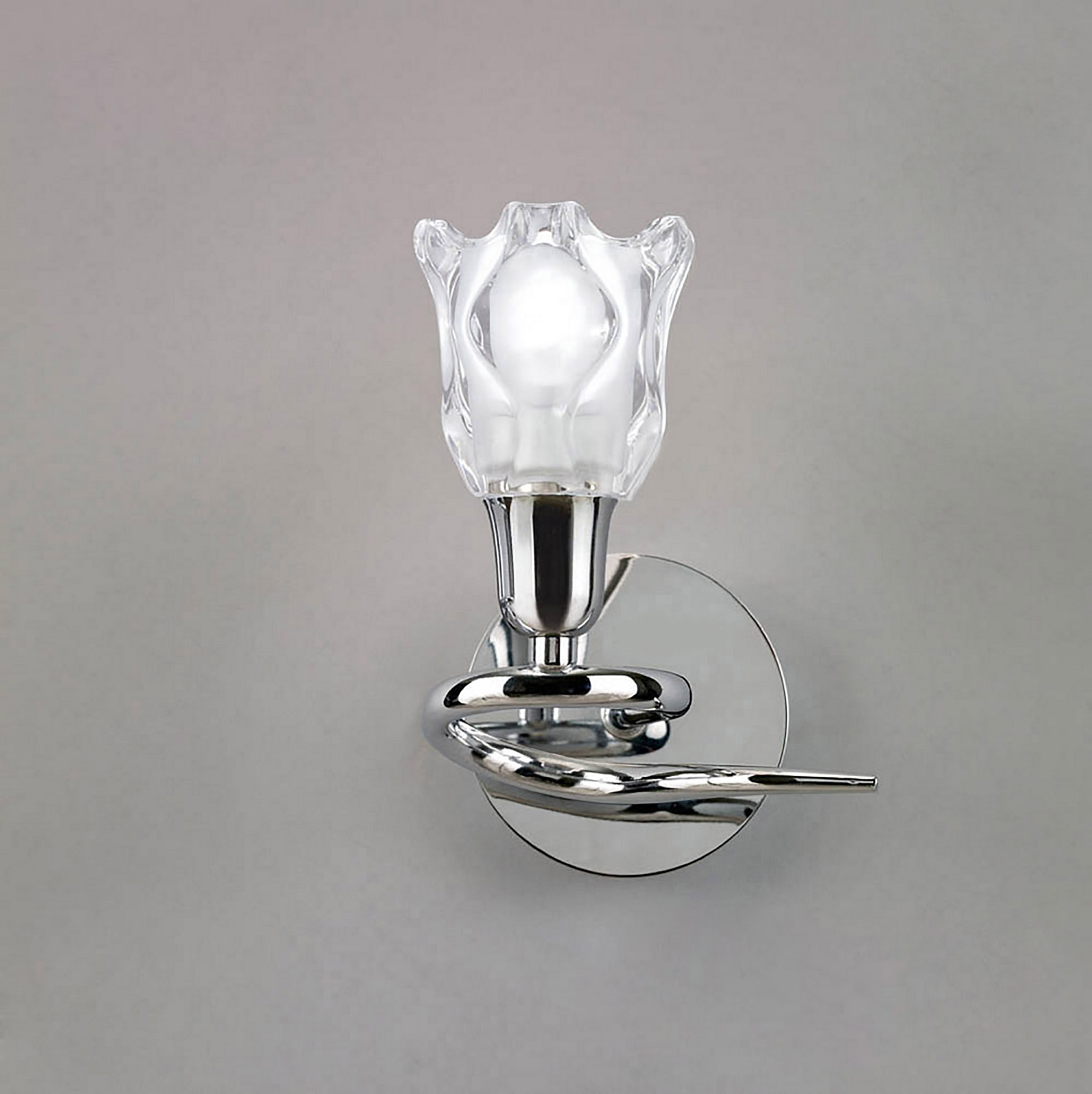 Amel Polished Chrome Wall Lights Mantra Armed Wall Lights